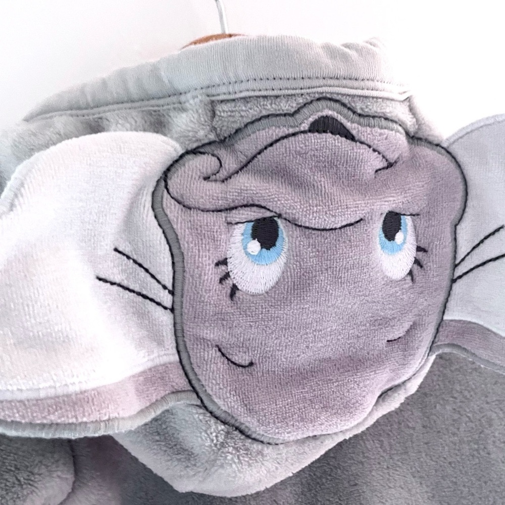 NEW Dumbo Disney Baby Jumpsuit Snowsuit, Dumbo Ears Face Hood, Super Soft Plush - Picture 5 of 16